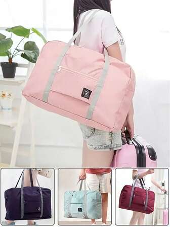 1/2 st vikbara reseväskor unisex förvaringsväska bärbara kvinnor handväskor män stor kapacitet bagageväskor multifunktionella resetillbehör. bärbar resa multifunktionell flygplansväska - förvara enkelt dina kläder reseessenser för semester semester duffelväska bagage resväska resväska för kvinnor