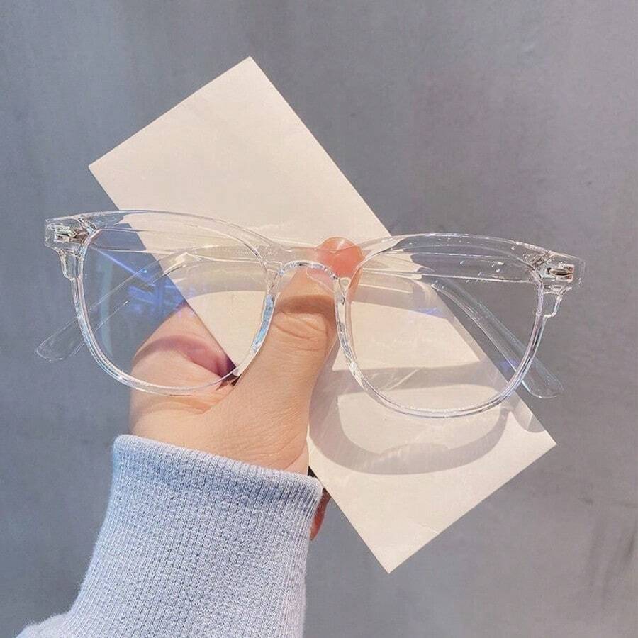 1pc Glasses Accessories, Suitable For Computer, Reading, Gaming, TV, Phone Use, Anti-Eye Fatigue, Clear Lenses Eye Protection - Clear - View 1