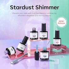Cat Eye Gel Nail Polish Set, 6 Colors 9D Glassy Cat Eye Glitter Gel Polish Black Red Purple Blue Silver Brown Nail Polish All Seasons With Magnet Soak Off Led DIY Salon Gift-842643 - AA2GalaxyCatEye - 查看 9