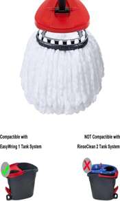 4 Pack Mop Replacement Heads For O-Ceda EasyWrin Spin Mop, Microfiber Spin Mop Refills, Easy Cleaning Mop Head Replacement - 2 Count Pack of 1 - 查看 2