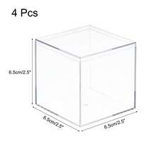 Clear Display Case, Acrylic Box Assemble Dustproof Box Showcase For Collectibles, Crafts - Clear 6.1x6.1x6.1cm - View 2