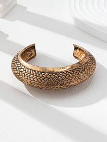 1 Vòng tay dạng vòng tay cơ bản tối giản, thiết kế hình vòm, vòng tay kim loại cứng - Nhiều màu - Xem 3