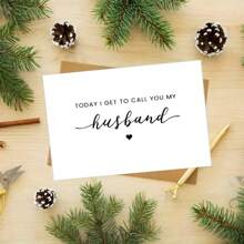 1 Stück Hochzeitskarte für meine Frau/meinen Mann: Heute wirst du meine Frau/mein Mann - perfekte Frau/Mann Karte, 5*7 Zoll - mit dickem Umschlag