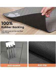 1pc Quick-Dry Diatom Mud Pet Feeding Mat -Splash-ProofAbsorbent, Easy To Clean, Suitable For Dogs And Cats, HerringbonePattern With Paw Print Design, Washable Pet Feeding Mat