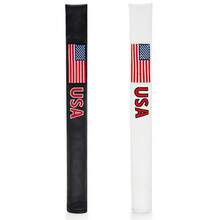 Classic American Style, Usa Design Golf Pointer Cap, Direction Indicator Cap, PU Leather Positioning Rod, Practice Baseball Club Protective Cap - White - View 1