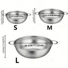 1 peça/3 peças, Malha de Filtração de Água em Aço Inoxidável, Cesta de Filtração de Água de Cozinha Durável, Adequada para Frutas, Vegetais, Massas, Etc., Drenagem de Cozinha, Lavagem de Vegetais, Lavagem de Frutas, Seguro para Máquinas de Lavar Louça de Uso Pesado