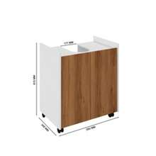 Eccos Bathroom Cabinet With Pedestal Sink - Rỉ Nâu - Xem 3