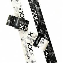 1 miếng băng dính chống trượt tự dính ZARSIA dành cho vợt cầu lông và vợt tennis, bao bọc cần câu chống sốc, bao da giả cho vợt tennis - Đen & Trắng - Nhiều màu - Xem 5