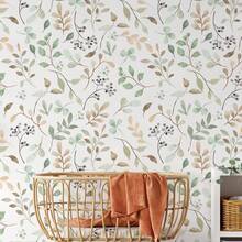 1卷波西米亚风格纹理树叶壁纸，可移除可剥离，美丽的浅色背景壁画，适用于房间、客厅、走廊装饰，家居装饰墙面艺术，自粘壁纸，房间装饰，厨房，卧室，客厅装饰 - WP345A - 查看 7