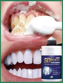 5D亮白牙粉：3天亮白牙齿，一次亮泽深层清洁 - 彩色 - 查看 3