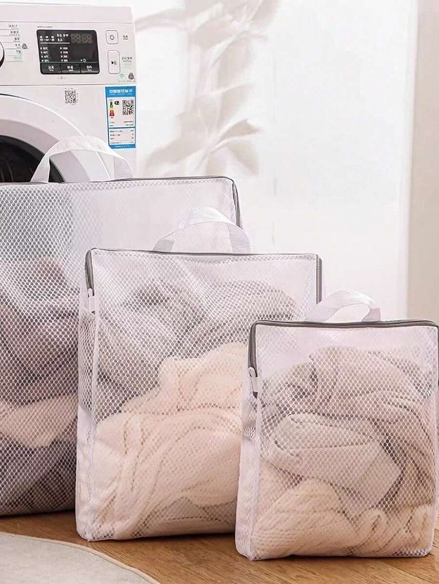 Upgraded 3D Thick Mesh Laundry Bag, Suitable For Washing Machine Use, Prevents Clothes From Damage, Deformation Or Entanglement, Also Can Be Used For Clothing Storage, Suitable For Home And Travel