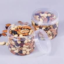 Rocutus 12oz Clear Plastic Storage Jars Containers8 Pack Refillable WideMouth Plastic Slime Containers For Beauty Products Kitchen And Household Storage  12 OZ - Clear - View 5
