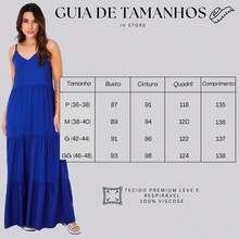 Women's Long Viscose Dress With Adjustable Straps - 寶藍色 - 查看 11