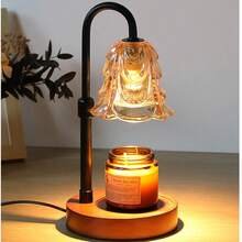 Romatherapy Lamp, Wax Melting Lamp, Candle Melting Lamp, Bedroom Bedside Gift Table Lamp, Dimmable Wood Art, Fireless Aromatherapy Desktop Decoration For The Bedroom, The Best Choice For Gifting Christmas Decorations, Gifts - Black - View 5