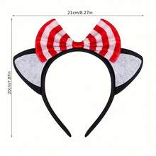 新款时尚百搭夸张猫耳发箍发饰套装，时尚个性可爱甜美，适合派对、表演，创意卡通动物头饰 - 彩色 - 查看 3