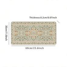 超大 XXL 花卉图案桌面垫 - 防滑键盘鼠标垫，缝边设计，防溅表面，加厚底座，适用于游戏、办公和家庭办公桌 - 大型电脑桌垫（35.4x15.7 英寸），结构稳固，装饰性办公用品，工作空间配件，专为办公专业人士打造，游戏鼠标垫，办公桌配件，鼠标垫，桌面鼠标垫 - 彩色 - 查看 7