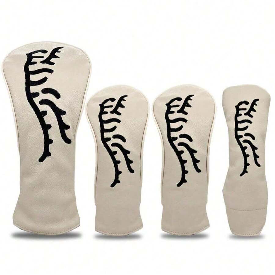Beige Tiger Golf Club Head Cover: A Durable, Waterproof, And Golf Accessory Club Protective Cover That Provides The Best Protection For Your Golf Club.