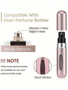 1/3pcs 5ml Bottom Filled Perfume Bottle, Refillable Spray Bottle, Portable Cosmetic Container Perfume Bottle Perfume Refillable Bottle