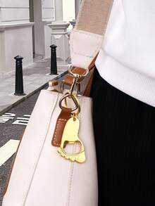 1pc/2pcs/3pcs/4pcs Stainless Steel Creative Gold Foot Shaped Beer Bottle Opener, Cute Keychain - Gold - View 6