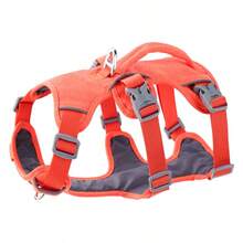 HP294 中大型犬防逃脱安全带，无拉手可调节宠物背心，带前后夹，适合散步训练