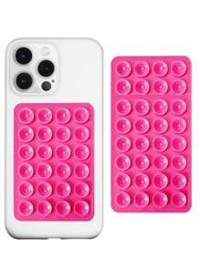 6pcs/Set 24pcs Silicone Suction Cup Phone Stand Pad, Multi-Function Suction Cup Wall Mount Bracket Square Non-Slip Phone Case Holder Suitable For Most Phones, Great For Home, Outdoor Shooting (1/2/3/6pcs Available)