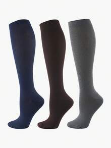 1/6 Pairs Compression Socks For Women & Men Circulation 15-20 MmHg Is Best Support For Athletic Running Cycling, Fall Socks - Multicolor - View 5