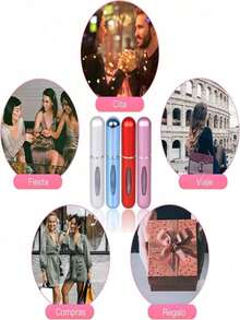 10pcs/Set 5ml Refillable Perfume Atomizer, Organizer Pouches Mini Portable Spray Bottles, Cologne Mist Sprayer, Leak-Proof Mini Perfume Bottle. Suitable For Night Out, Travel, Party And Dates. Packaging Bags Perfume Refillable Bottle - Nhiều màu - Xem 9