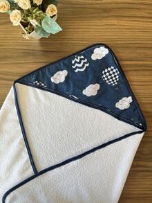 Hooded Polyester Baby Bath Towel Without Lining - Sea Balloon - View 1