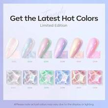 Cat Eye Gel Nail Polish Set, 6 Colors 9D Glassy Cat Eye Glitter Gel Polish Black Red Purple Blue Silver Brown Nail Polish All Seasons With Magnet Soak Off Led DIY Salon Gift-842643 - AAA0-美人魚的貝殼 - 查看 3