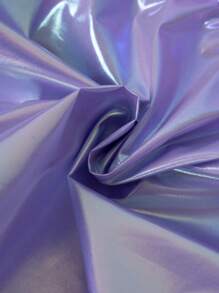 1 pieza Chaqueta casual con capucha iridiscente para niña, primavera/otoño, chaqueta bomber de longitud media unisex de moda, prenda exterior versátil