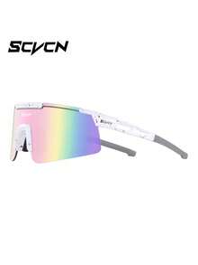 SCVCN 女士骑行眼镜，超大镜框，Y2K风格装饰运动眼镜，时尚运动防风护目镜，适合日常佩戴、摄影、购物、骑行、滑雪、攀岩、钓鱼等各种场合，轻松舒适，休闲百搭，是夏季海滩度假、户外活动和旅行的理想之选。 - A - 查看 4