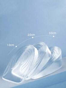 1 Pair Heightening Insole, Classic Transparent Silicone Soft & Elastic Comfortable Washable Shoe Lifts, Suitable For Shoes And Boots Accessories, Back To School Supplies Insulation,Galentines,Puppy,Carnival,Party Decorations,Shoe,Spring Summer Picks,Brides Maid Gifts,Room,Bedroom Decor,Beach,Travel,For Men,For Women,Vacation,Cute Stuff - Multicolor - View 4