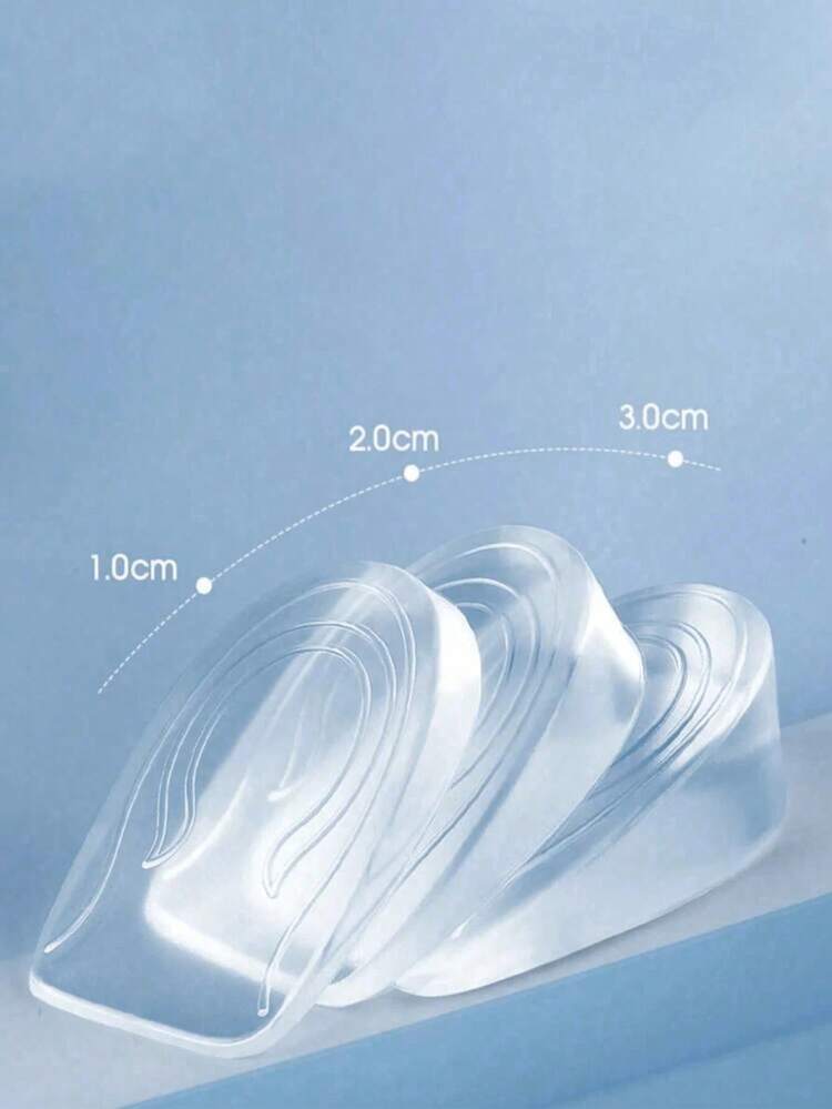 1足 身長アップインソール、クラシックなトランスペアレントシリコン素材、柔らかく弾力性があり快適、洗えるシューズリフト、靴やブーツのアクセサリーに適しています。バックトゥースクール、ガレンタイン、子犬、カーニバル、パーティーの装飾、靴、春夏ピック、ブライズメイドのギフト、部屋、ベッドルームの装飾、ビーチ、旅行、メンズ、レディース、バケーション、かわいいもの - マルチカラー - 見る 4