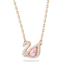 SWAROVSKI SWAN Pink Elegant Swan Necklace, Collarbones Chain, Mother's Day Gift, Christmas Gift, Girlfriend Gift, Birthday Gift, Fashion Necklace For Women - Pink - View 4