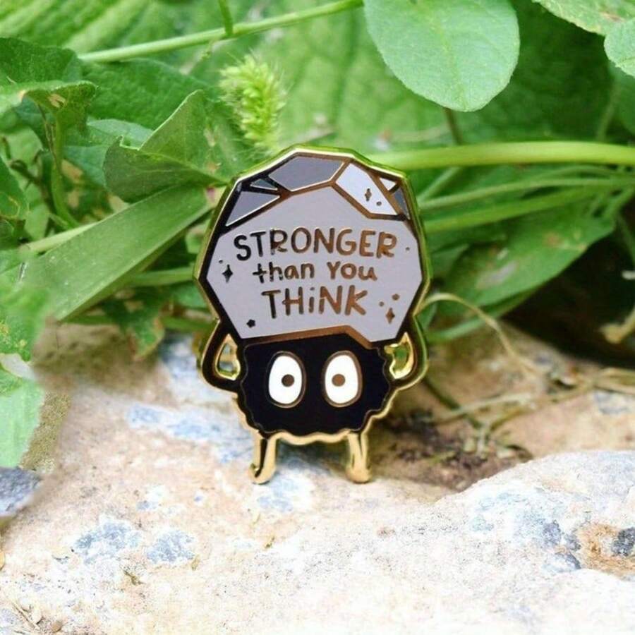 Stronger Than You Think Hard Enamel Pins Fashion Medals Ant Brooch Metal Lapel Pin Badge Backpack Accessories Jewelry Gift - A - 查看 1