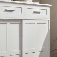 SoBuy FSB84-W, Kitchen Dining Room Living Room Sideboard Storage Cabinet Cupboard Hallway Cabinet With Sliding Doors - 白色 - 查看 7