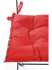 MADE IN TURKEY 2 Pack Comfortable & Soft 40*40 Cm Chair Cushion – 250g Silikon Filling – Soft & Durable - Red - View 3