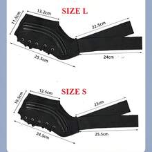 男女通用的金属支撑踝关节护具，为扭伤的脚踝、足底筋膜炎、损伤恢复提供压缩支撑，系带式踝关节稳定，适合运动和日常使用，可调节绑带，透气设计，适合跑步、排球运动恢复，适合左/右脚 - 黑色 - 查看 7
