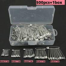 40/60/100/300/500 件银灰色安全别针，适用于工艺品、缝纫、针织、艺术、刺绣、针织、服装、裙子、胸针制作 - 优质材料，耐用，易于使用，多用途 - 銀色 - 查看 15