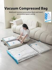 21 In 1 Vacuum Storage Bags Set For Clothes Travel -Vacuum Bag Multi Size Combination+Hand Pump Set With Large Capacity Storage,Travel Pump Vacuum Sealer Bag With Double-Zip Seal And Triple Seal Turbo-Valve For Max Space Save - 無色 - 查看 3