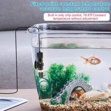 1pc USB Aquarium Heater With Temperature Sticker, Made Of Quartz Explosion-Proof Material, Mini Quartz Glass Tropical Fish Automatic Thermostat, 10W Design, Suitable For Aquarium And Home Fish Tank, Stops Heating When Water Reaches 26°C To Protect Fish Health