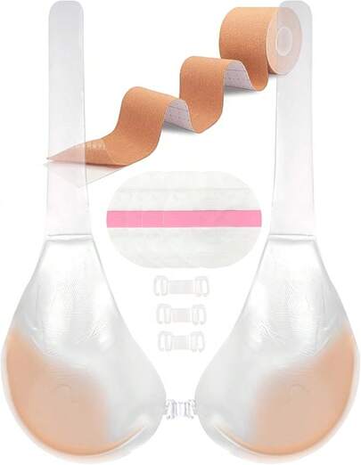 Sticky Bra Pushup Clear - Backless Strapless Bra For Large Breasts ...