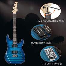 Glarry GST Electric Guitar Kit Right Handed School Band With 20W AMP Bag - default - View 7