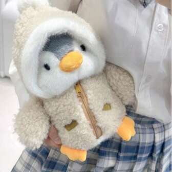 Keylingwd 25CM/9.84IN Kawaii Penguin Plush Toy Soft Plush Stuffed Cartoon Penguin Toy Cute Dress Up Penguin Doll Birthday Gift For Kids Christmas Gift New Year Gift Valentine Gifts For Girls And Boys (There Are Slight Color Differences Due To Different Fabric Batches, And The Actual Product Is Close To The Promotional Picture)
