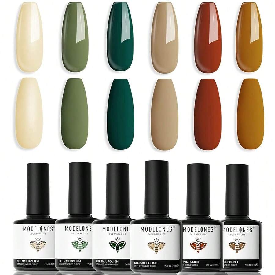 Cat Eye Gel Nail Polish Set, 6 Colors 9D Glassy Cat Eye Glitter Gel Polish Black Red Purple Blue Silver Brown Nail Polish All Seasons With Magnet Soak Off Led DIY Salon Gift-842643 - A3假日系列 - 查看 1
