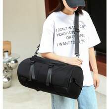 New Large Capacity Travel Bag Fashionable Simple Leisure Sports Fitness Bag Yoga Bag Multifunctional Shoulder Bag For Men And Women - 藍色 - 查看 7