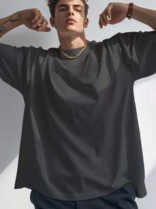 ART OF GOD ON DISPLAY, Custom Graphic Tees For Men - Men's Tees. Casual And Stylish Summer Short-Sleeve Tees Made Of 100% Cotton - 灰色 - 查看 2