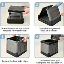 便携式折叠马桶带盖，多用途应急马桶，适用于自驾露营、划船、徒步旅行、户外旅行，不防水，无需用电，包含垃圾袋、手提袋、盒子、柜子、户外储物架、整理收纳盒、浴室用品、浴室工具 - 彩色 - 查看 8