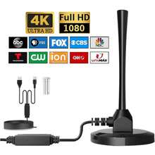 全新 4K 1080P 高清电视天线，高清 DVB-T2 信号增强器，磁性底座方便放置，接收效果强，适合家庭、汽车、户外使用（购买前请确认当地信号覆盖情况，数字电视需要机顶盒，为获得最佳效果，请避免放置在墙壁密集区域）。 - 黑色 - 查看 2