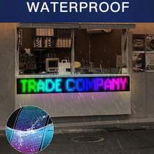 New Large DIY Rolling LED Matrix Panel Light, Flexible USB Power Supply, Intelligent Application Control Screen&Programmable Text Pattern Animation Store/Bar/Party/Festival Flexible Display Panel